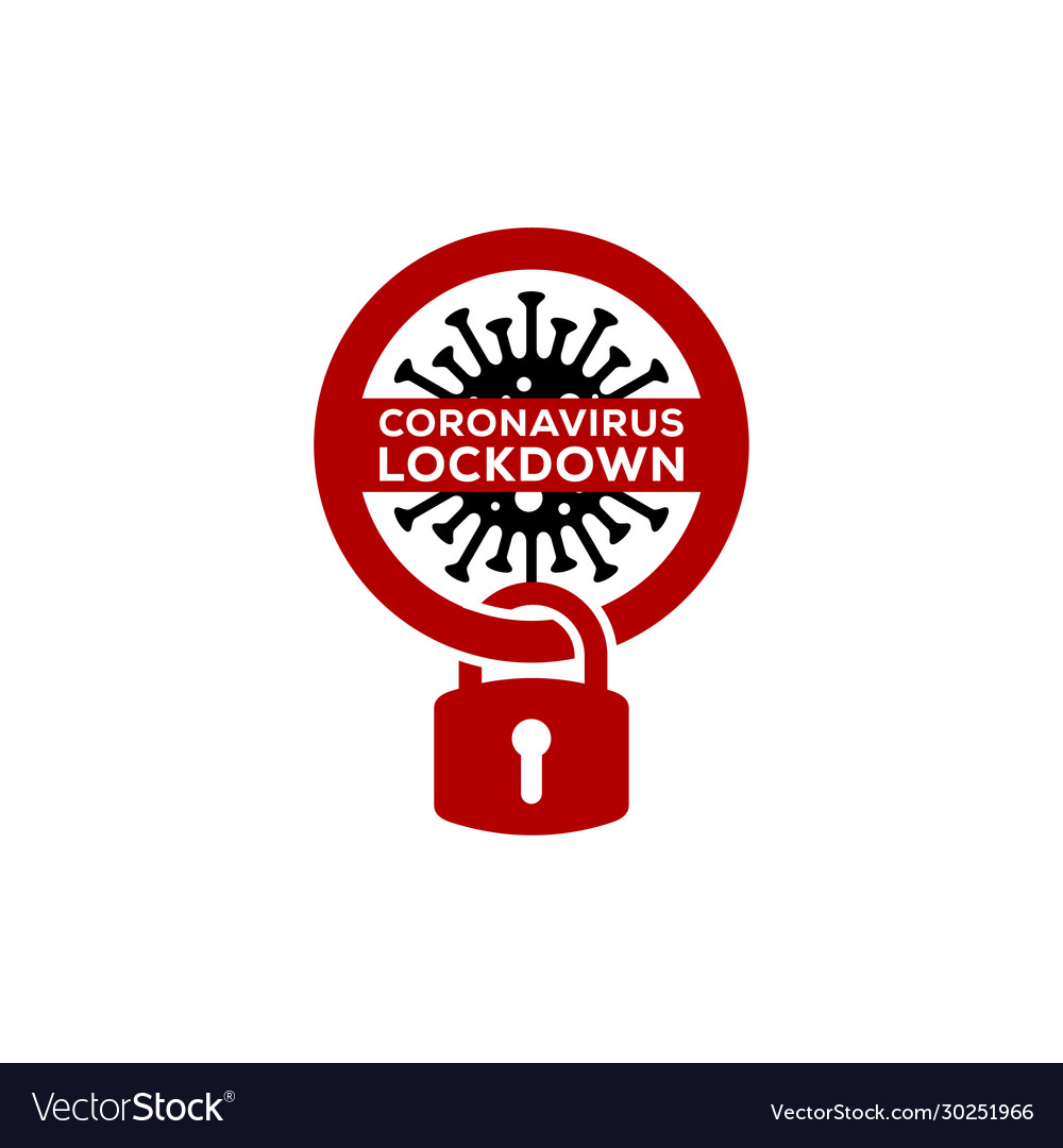 Coronavirus lockdown symbol coronavirus pandemic Vector Image