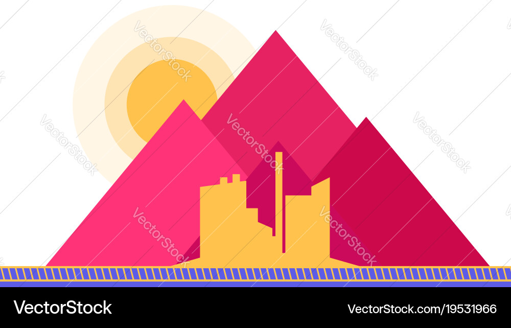Factory mountain flat Royalty Free Vector Image