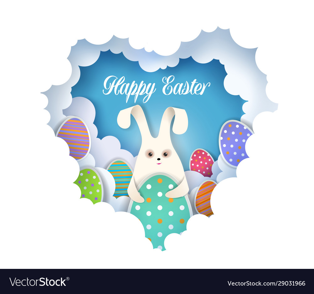 Happy easter greeting card template Royalty Free Vector