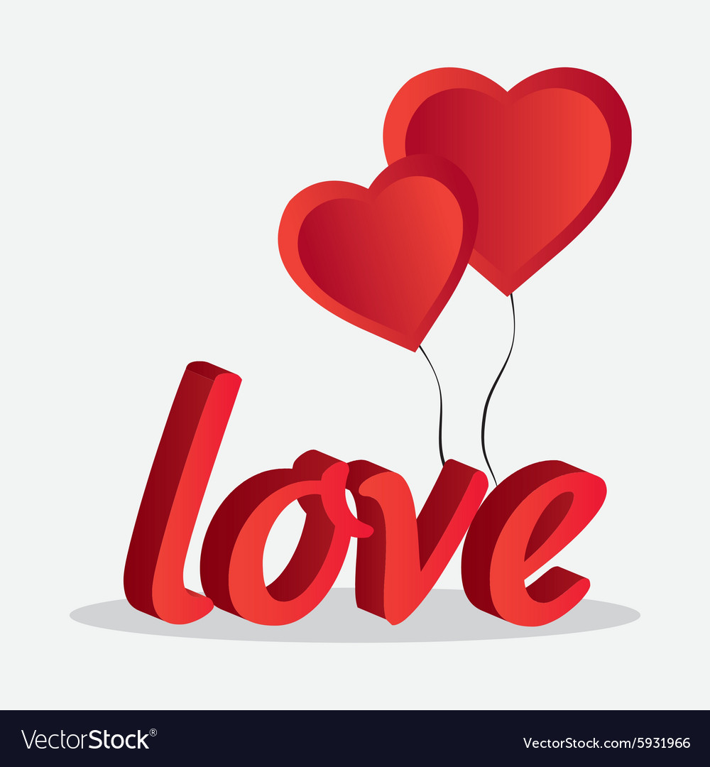 Love card design with red details Royalty Free Vector Image