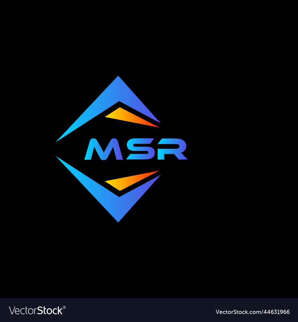 Msr abstract technology logo design on black Vector Image