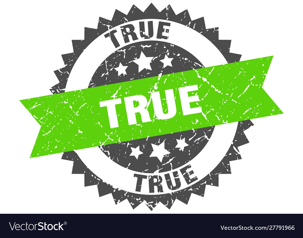 True grunge stamp with green band Royalty Free Vector Image