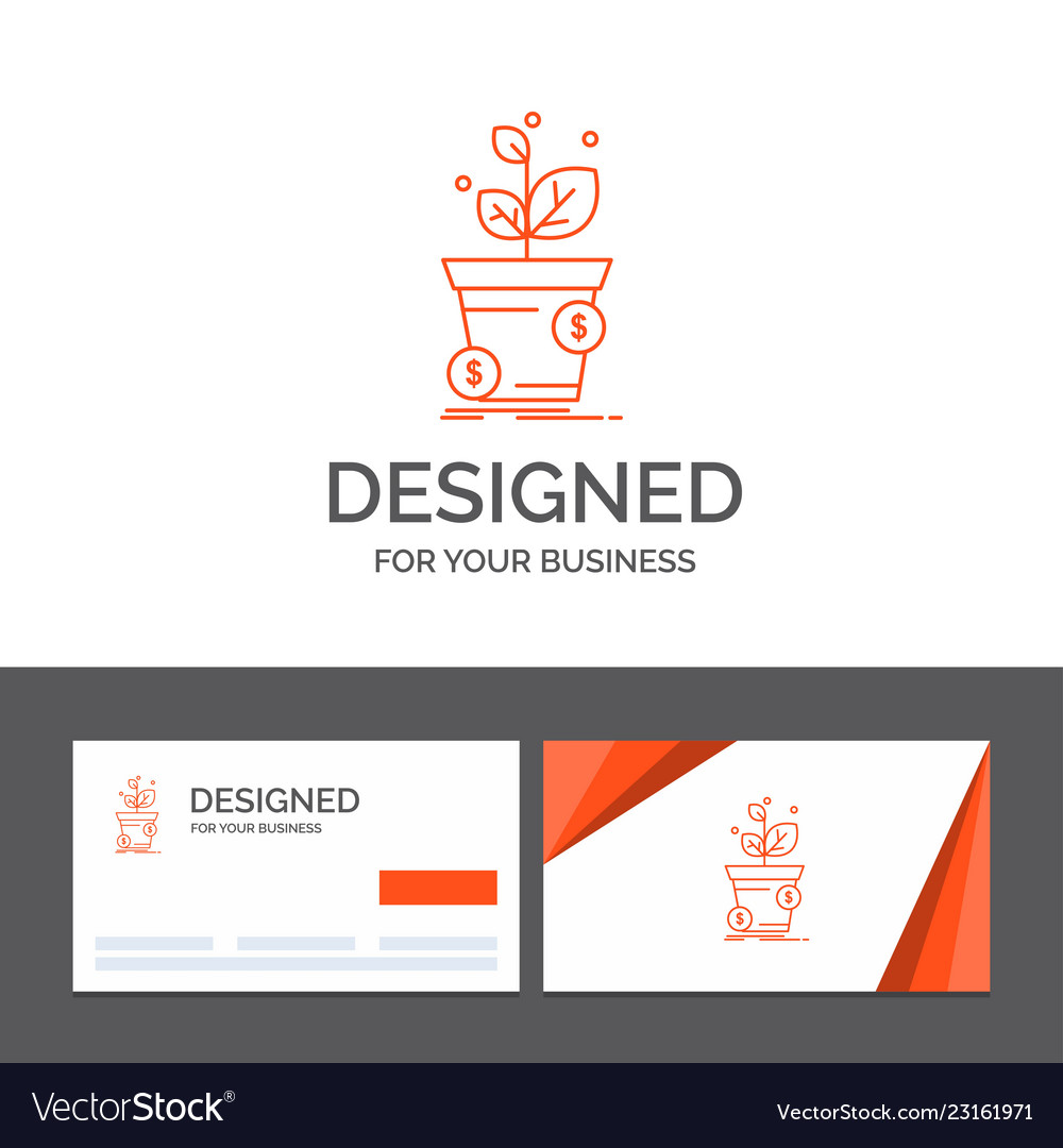 Business Logo Template For Dollar Growth Pot Vector Image
