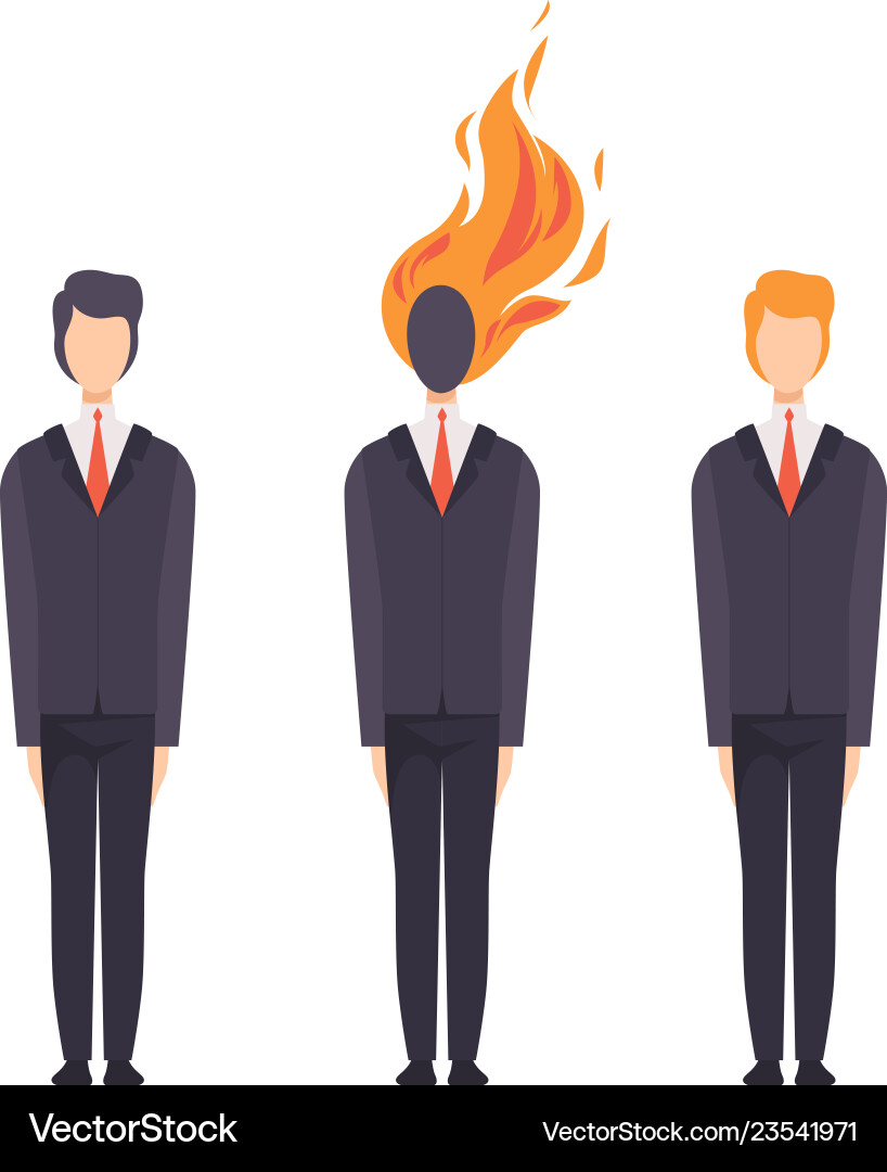 Businessmen successful and exhausted overworked Vector Image