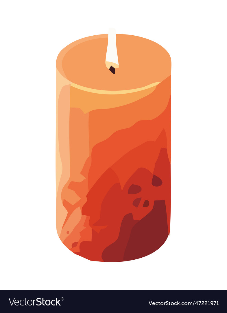 Candle burning bright symbol of celebration Vector Image