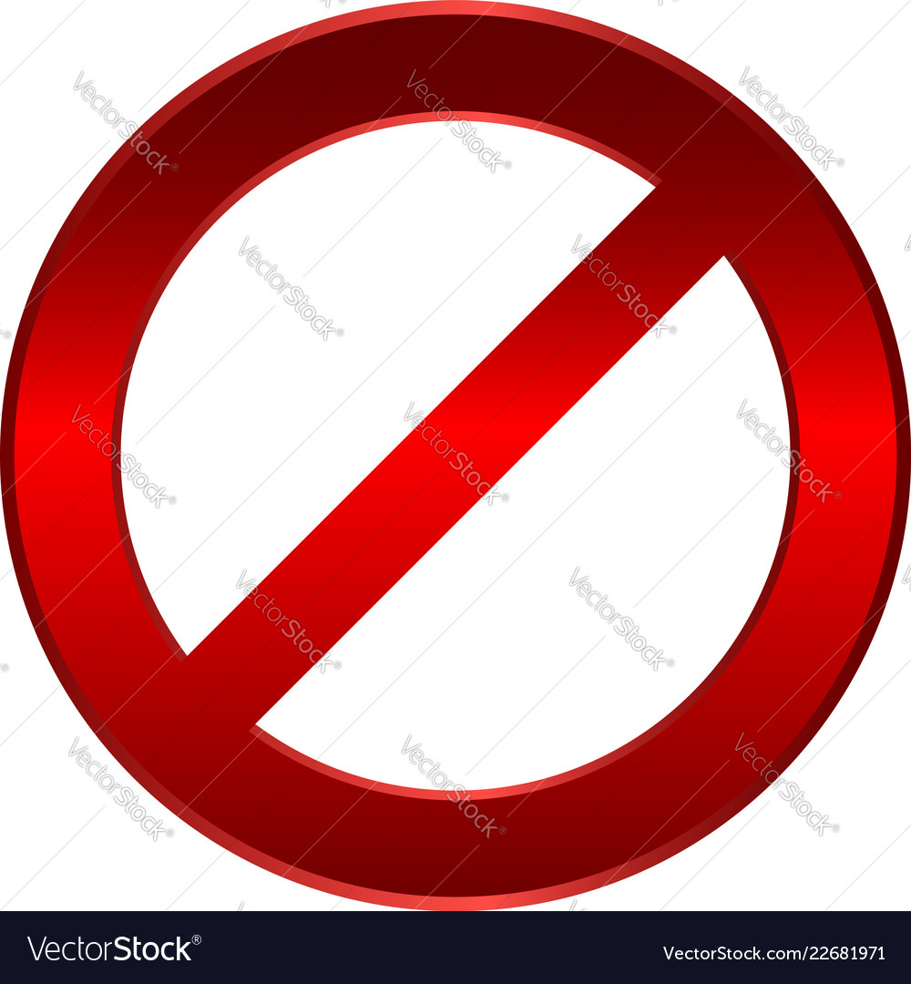 Forbidden Sign Royalty Free Vector Image Vectorstock 