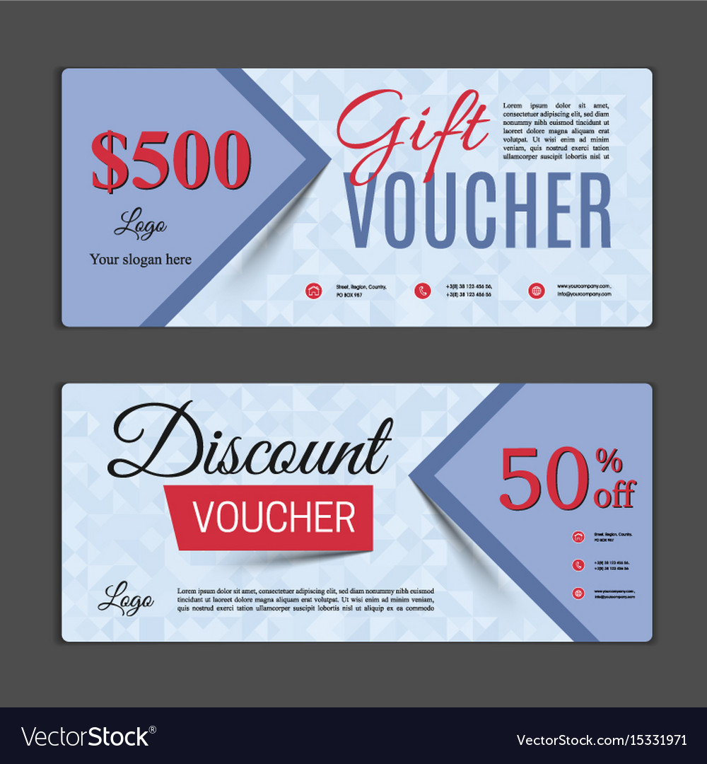 Gift voucher template Royalty Free Vector Image