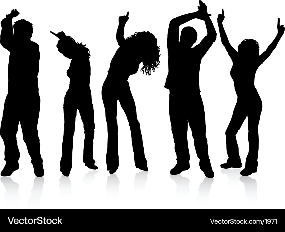 People dancing Royalty Free Vector Image - VectorStock