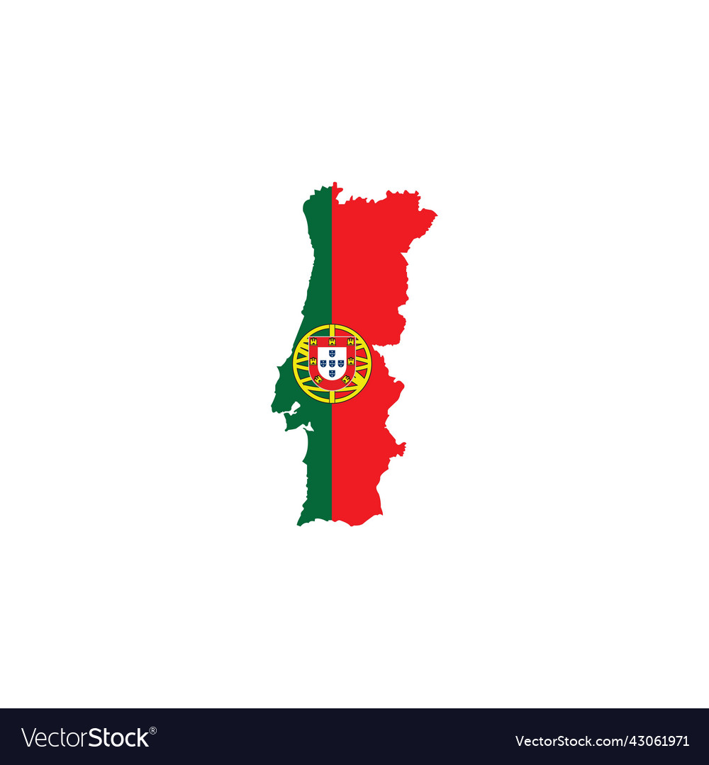 Portugal mapa icono vector