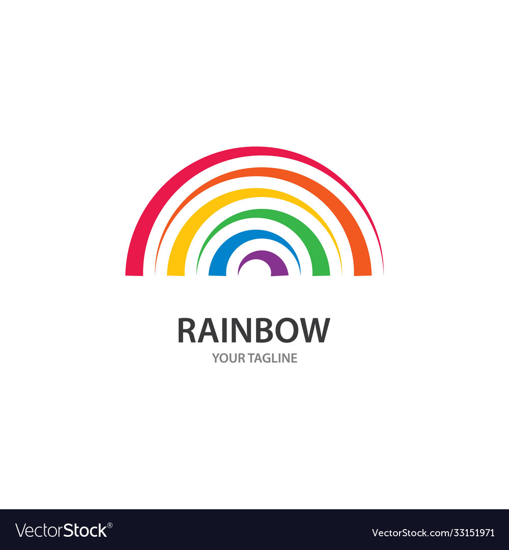 Rainbow logo Royalty Free Vector Image - VectorStock