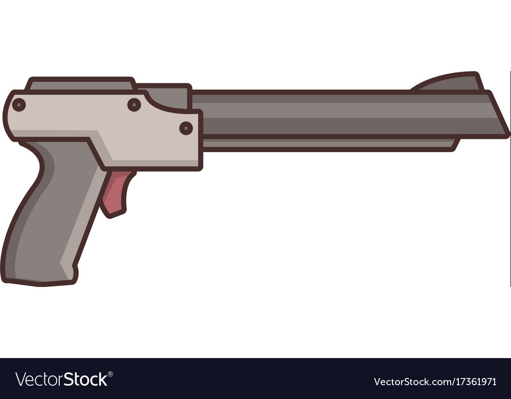 Videogame gun pistol Royalty Free Vector Image