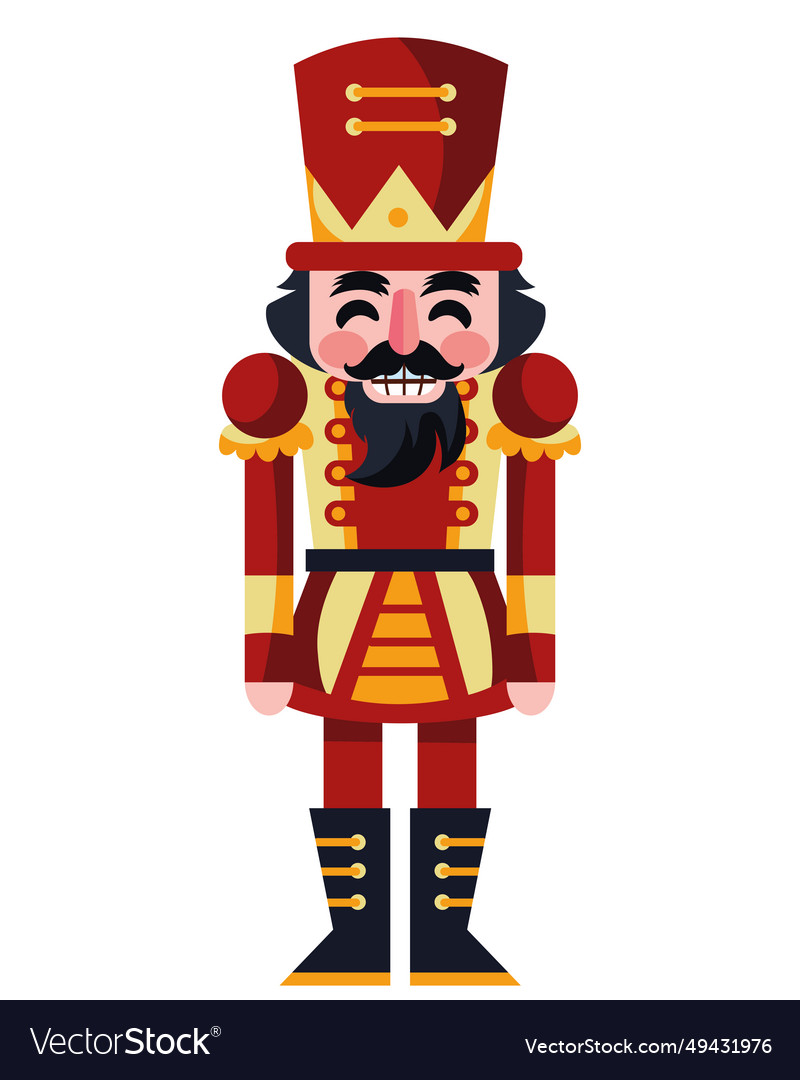 Christmas nutcracker character Royalty Free Vector Image