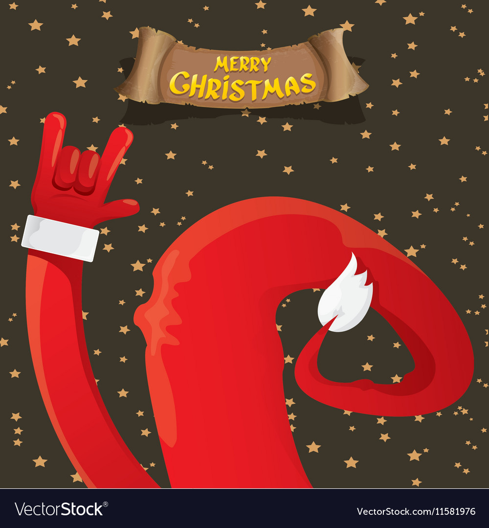 Christmas rock n roll greeting card Royalty Free Vector