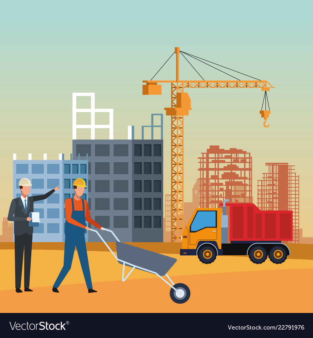 Construction engineer cartoon Royalty Free Vector Image