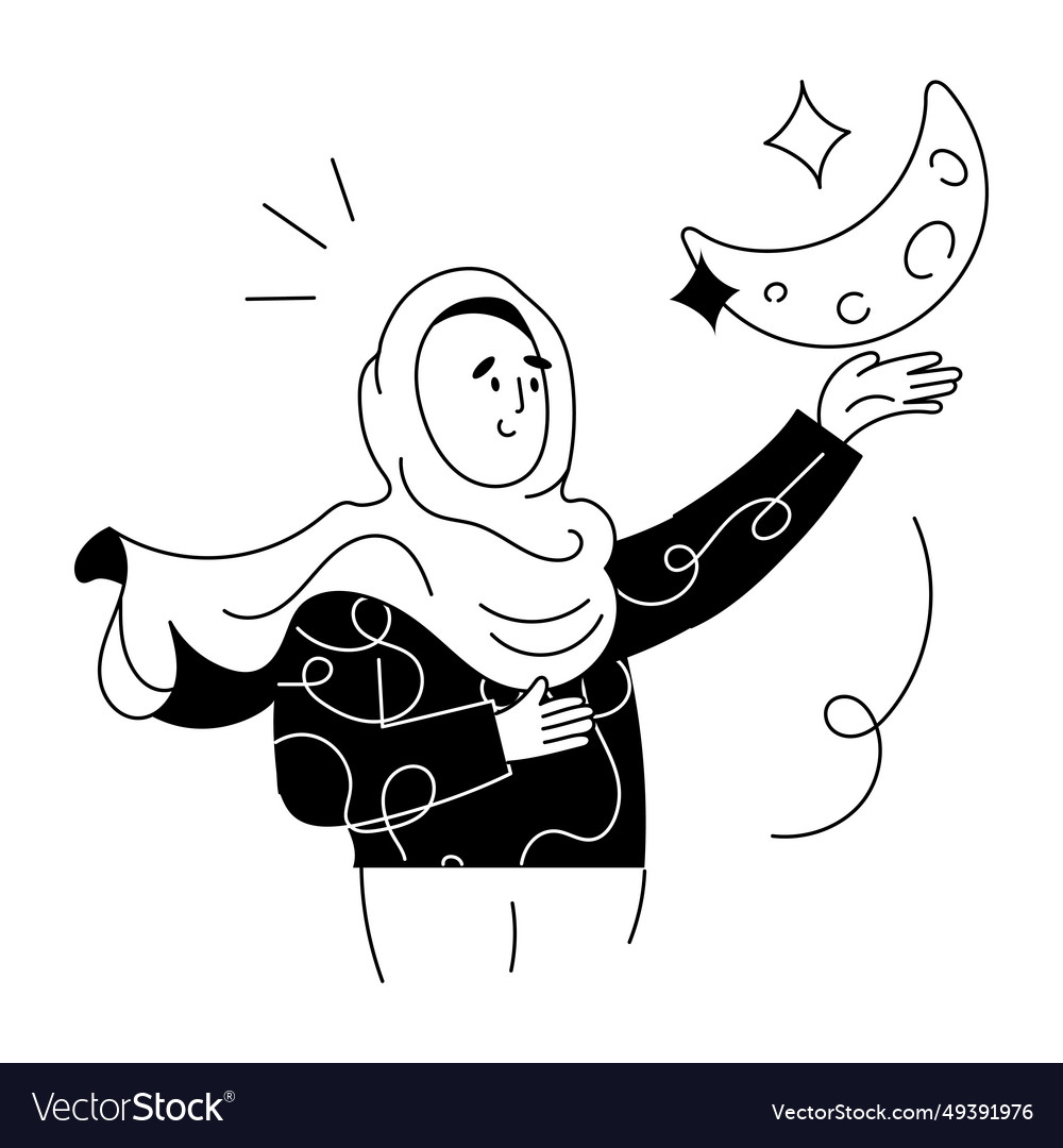 Eid Moon Royalty Free Vector Image - Vectorstock