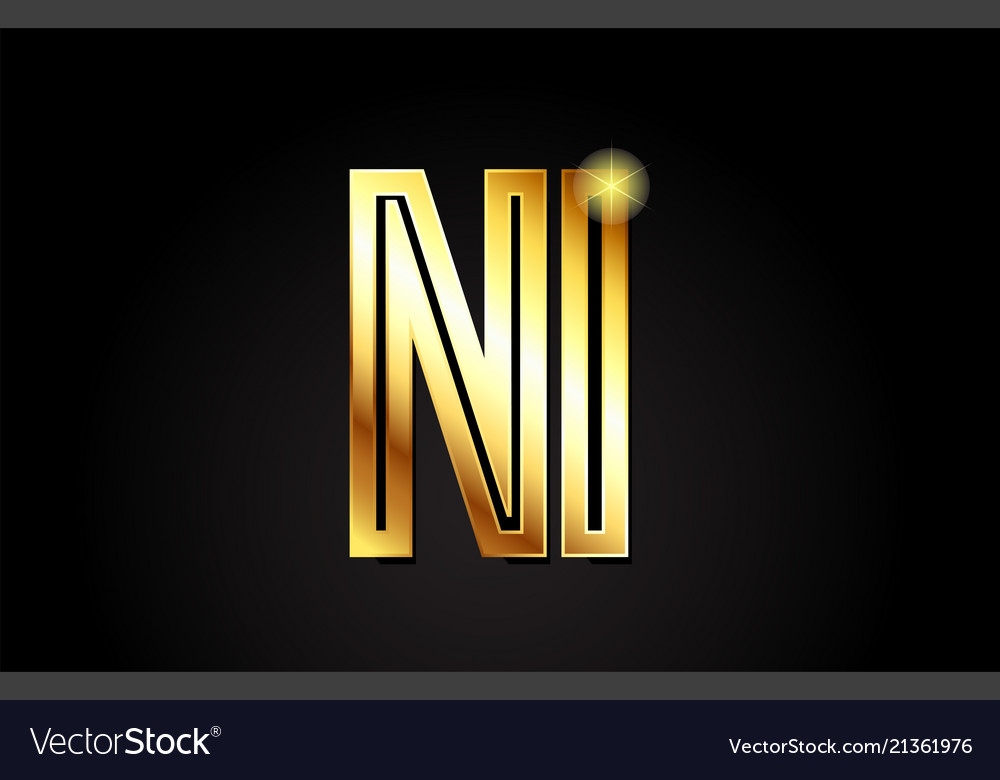 Gold Alphabet Letter Lm L M Logo Combination Icon Design Stock