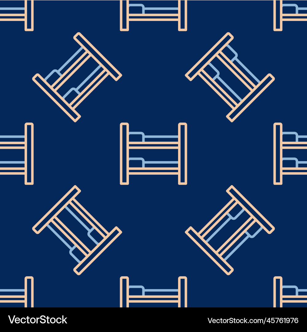 Line bunk bed icon isolated seamless pattern Vector Image