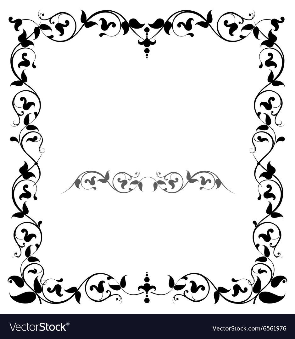 Patterned frame Royalty Free Vector Image - VectorStock