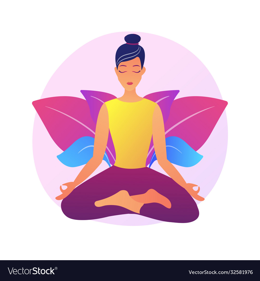 Yoga school concept metaphor Royalty Free Vector Image