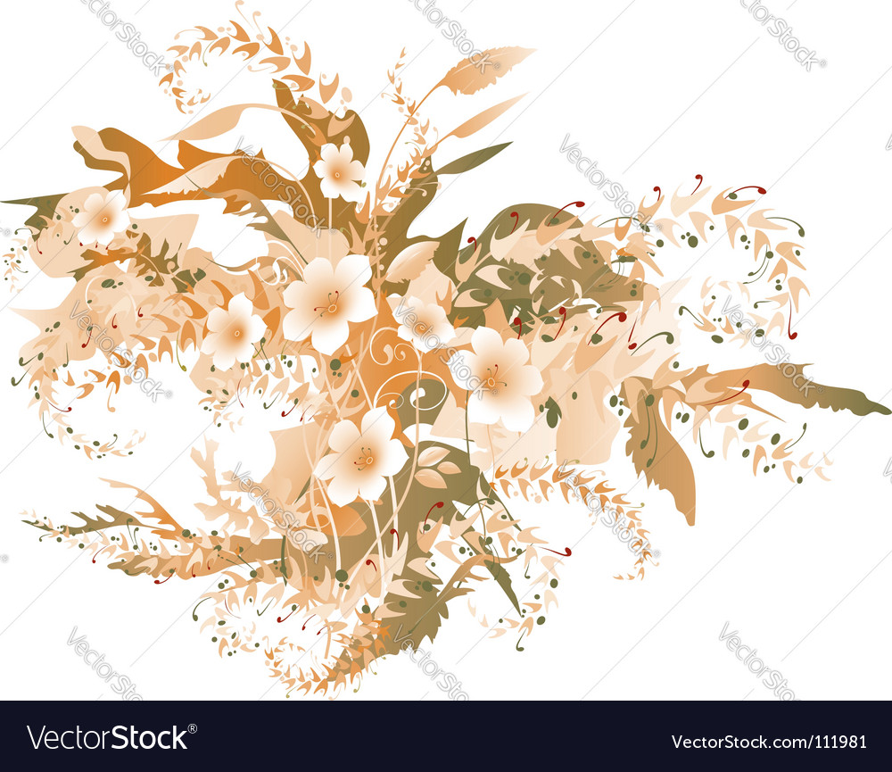 Autumn flowers Royalty Free Vector Image - VectorStock