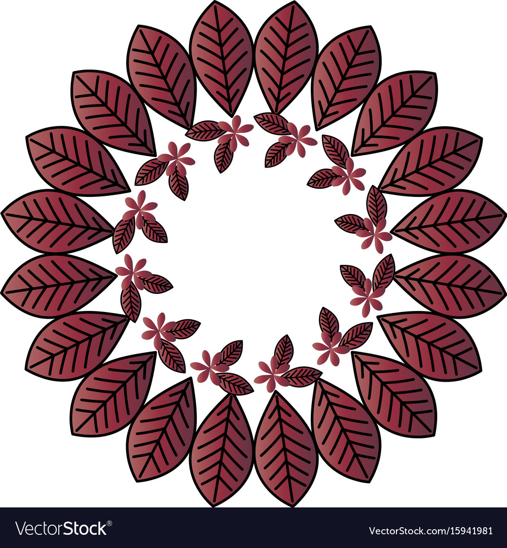 Circular floral decorative frame Royalty Free Vector Image