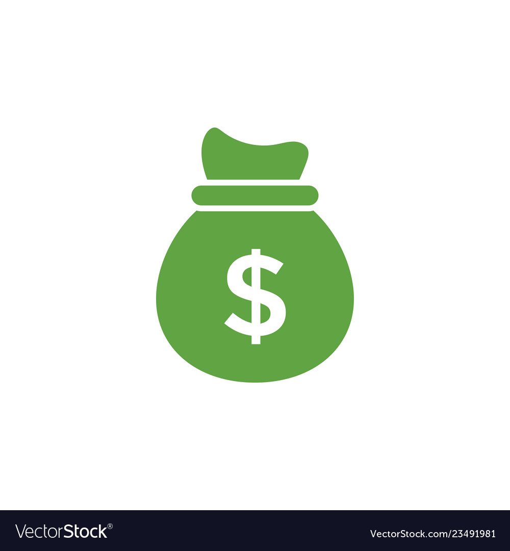 Money bag icon graphic design template Royalty Free Vector