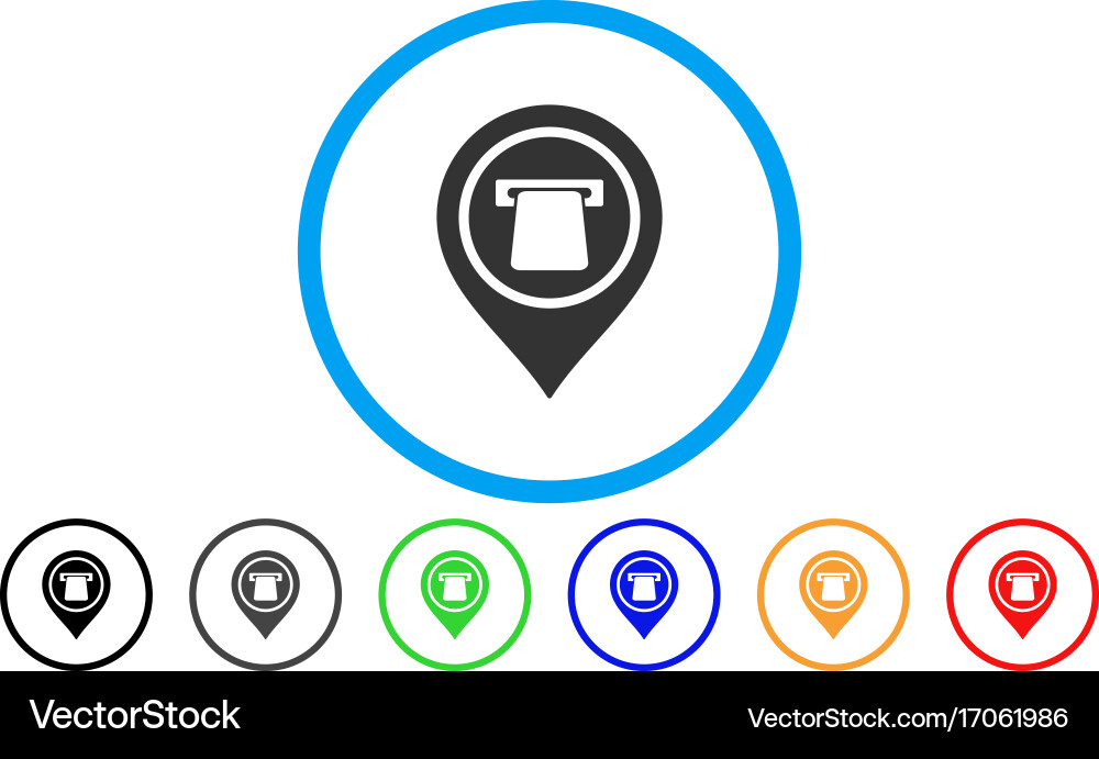 Bank terminal pointer rounded icon Royalty Free Vector Image