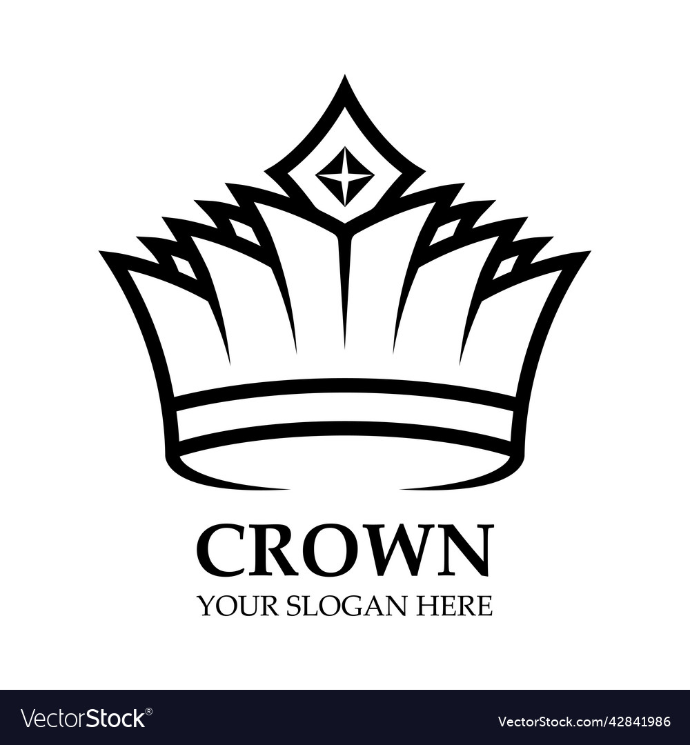 Creative crown concept logo design template Vector Image