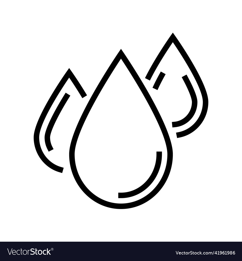 Drop blood line icon Royalty Free Vector Image