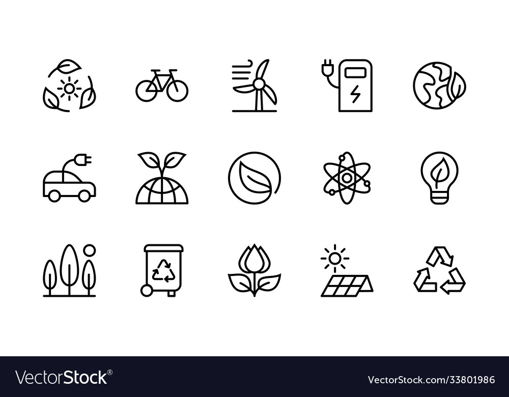 Eco friendly and alternative energy sources Vector Image