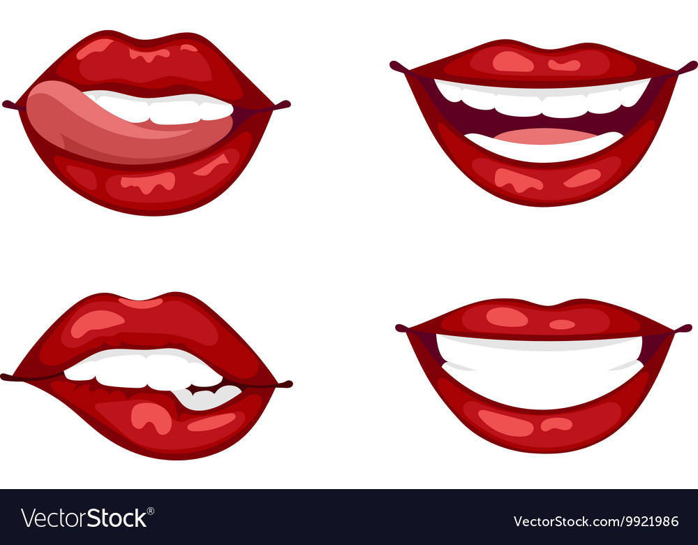 Female Lips Isolated Royalty Free Vector Image