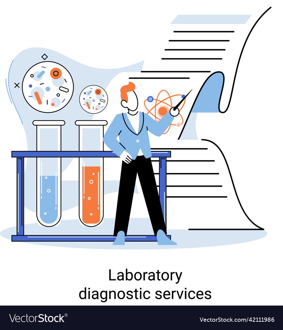 Laboratory diagnostic services health indicators Vector Image