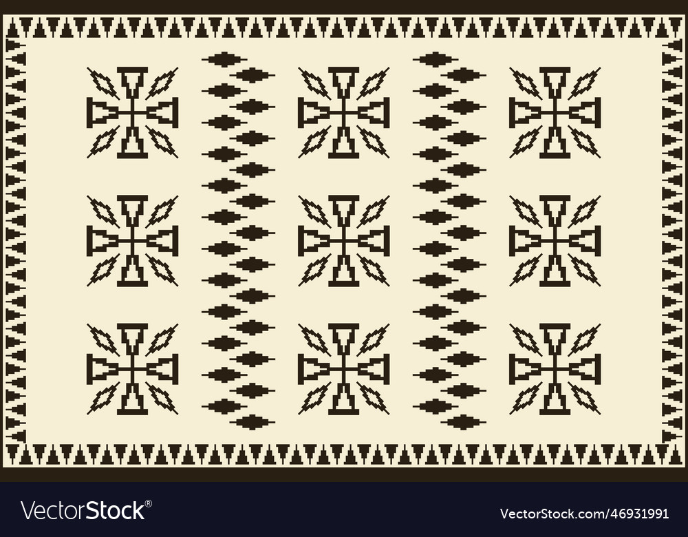 Aztec kilim rug pattern Royalty Free Vector Image