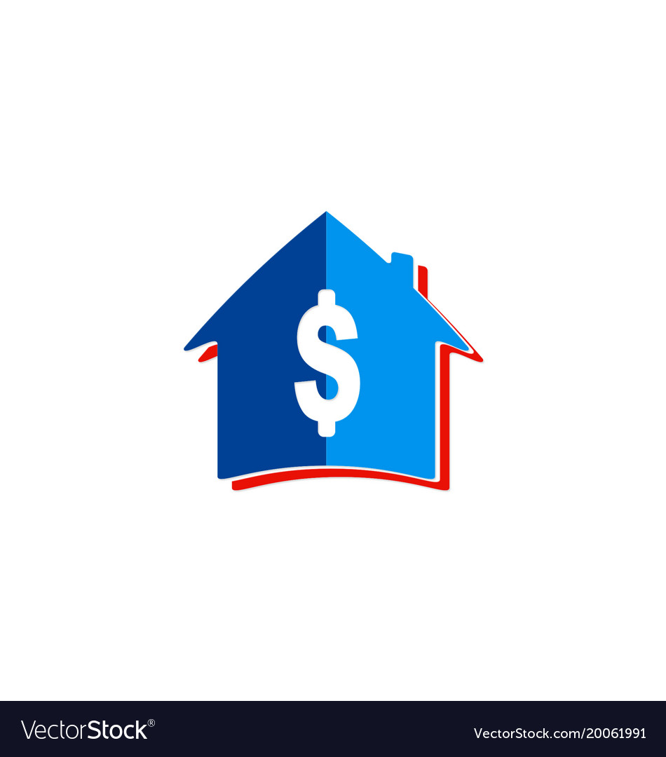 House Dollar Sold Logo Royalty Free Vector Image House Dollar Sold Logo Vector Image