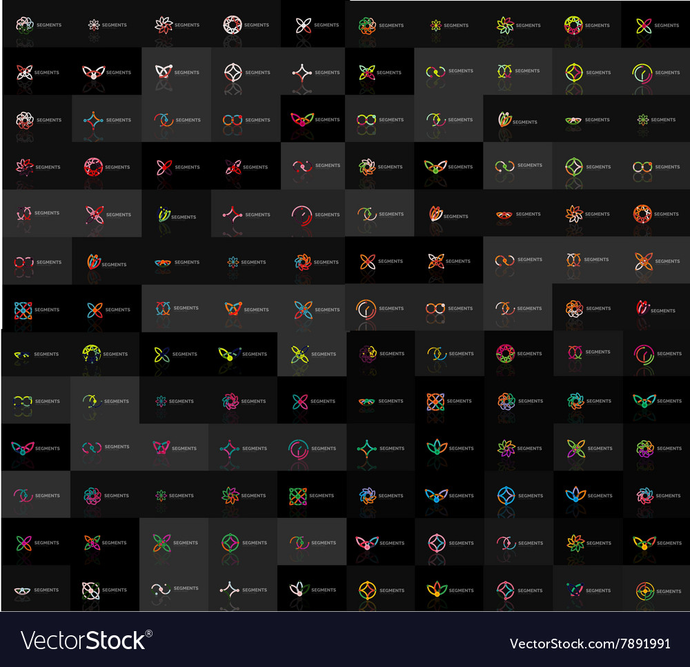Huge mega collection of abstract logos Royalty Free Vector