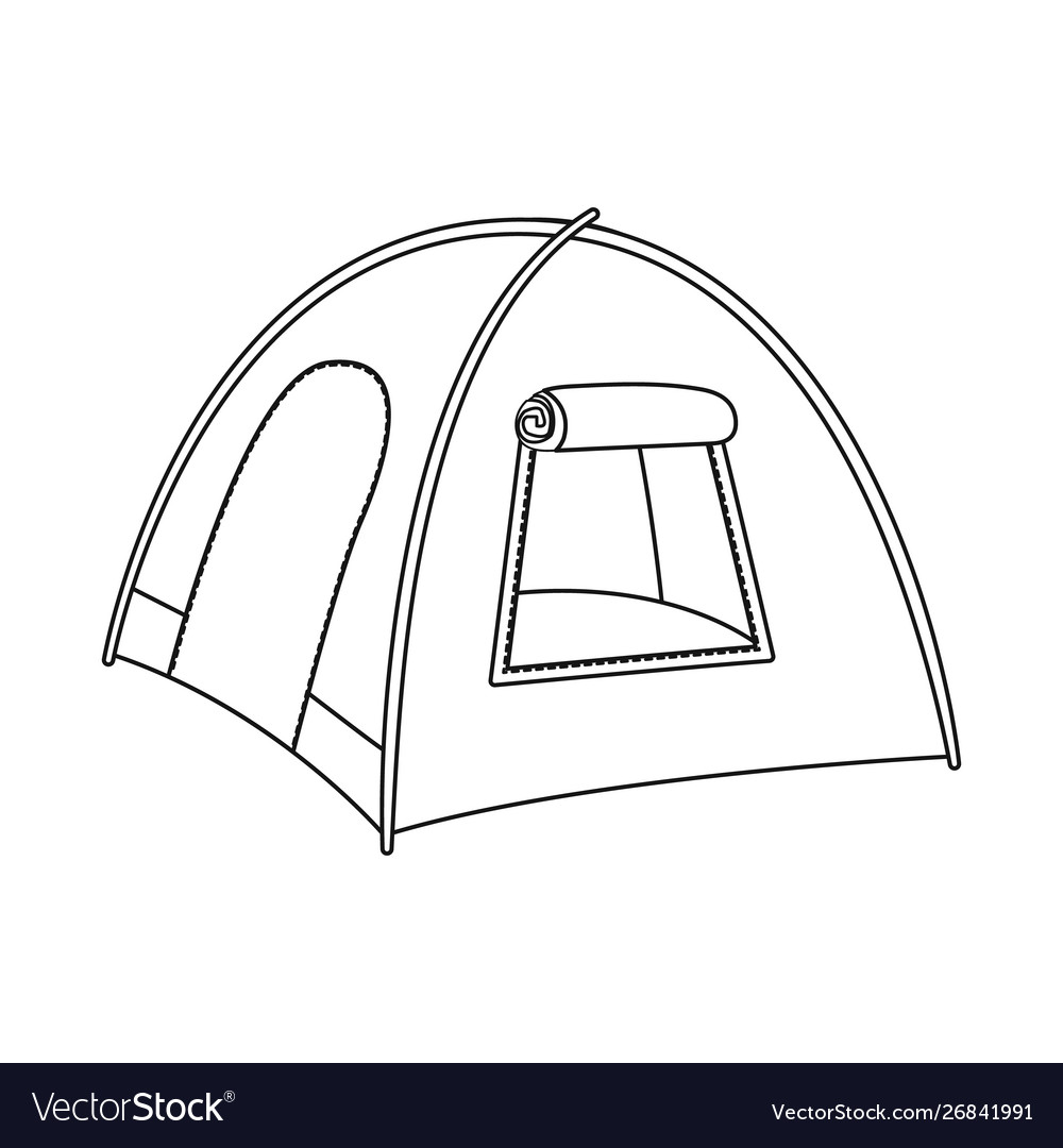 Isolated Object Tent And Camp Sign Set Royalty Free Vector