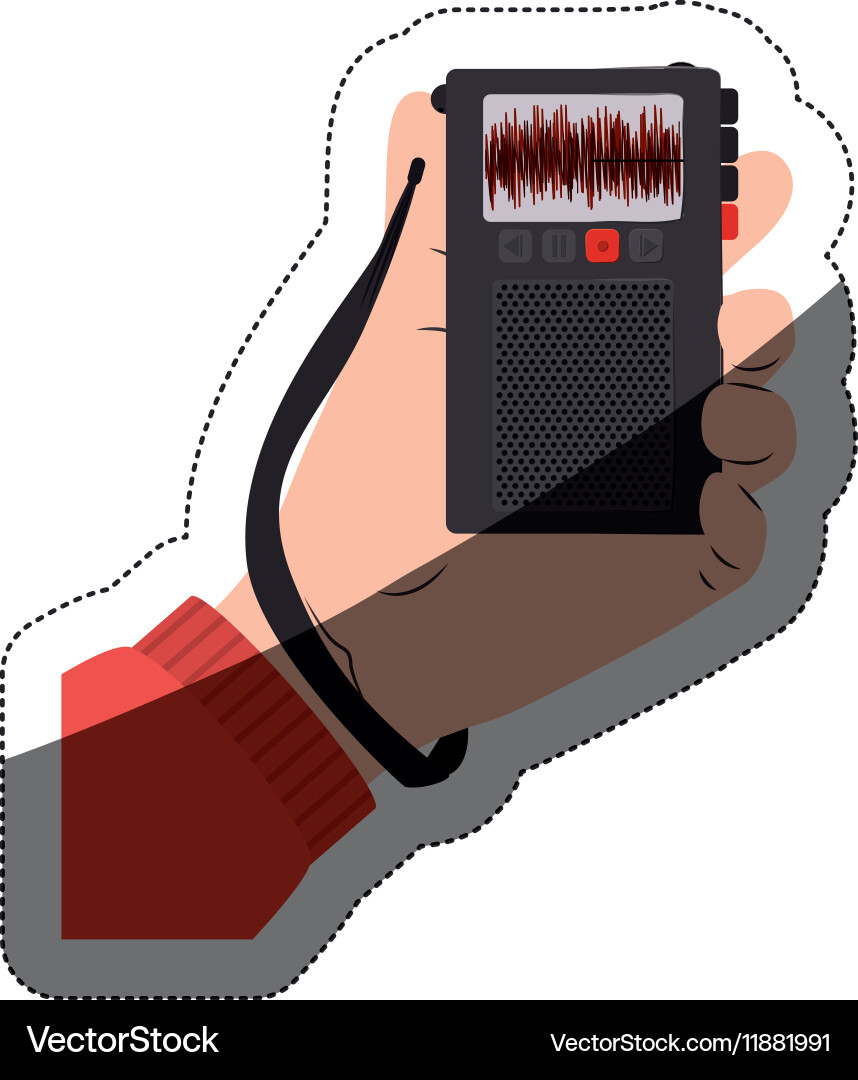 Isolated recorder device design Royalty Free Vector Image
