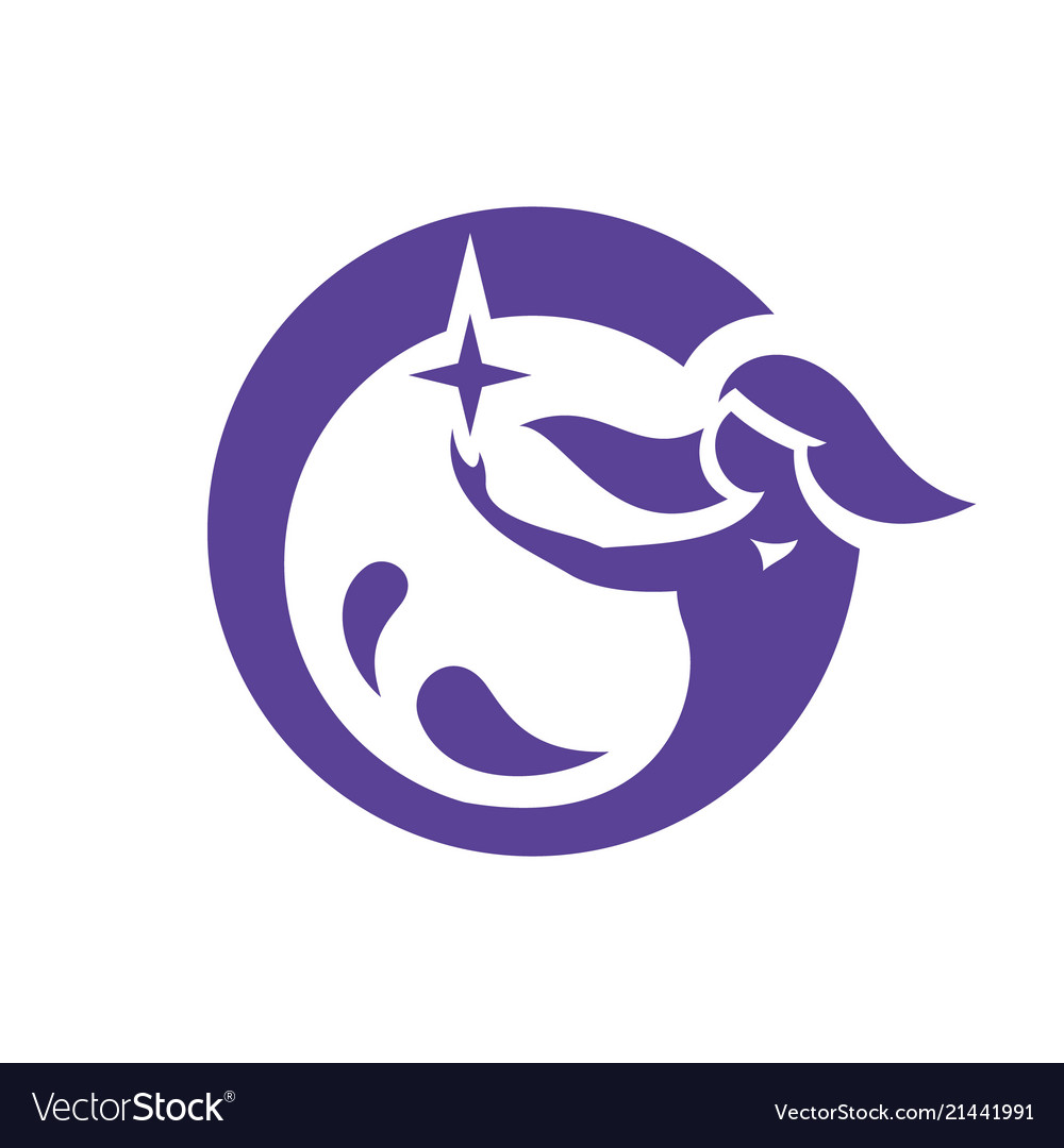 Mermaid abstract sign Royalty Free Vector Image