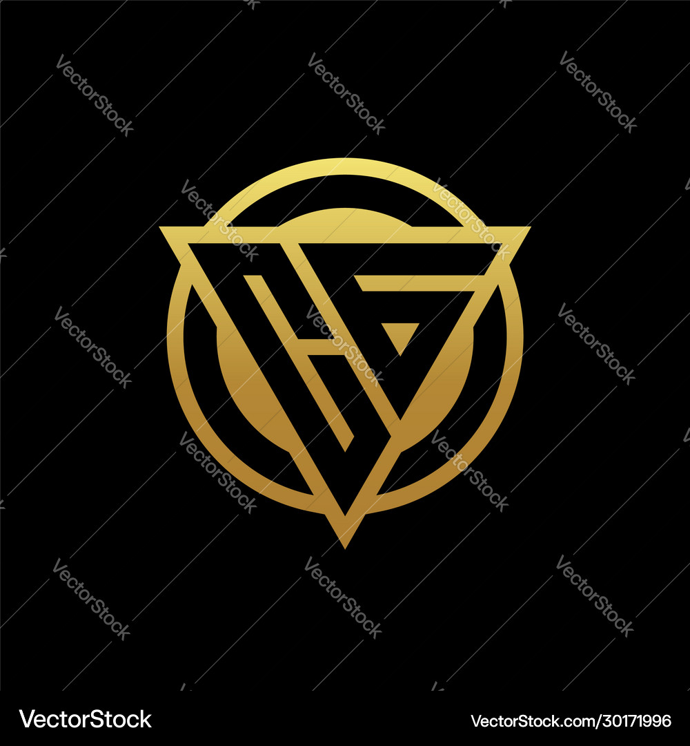 Cg logo monogram with triangle shape and circle Vector Image