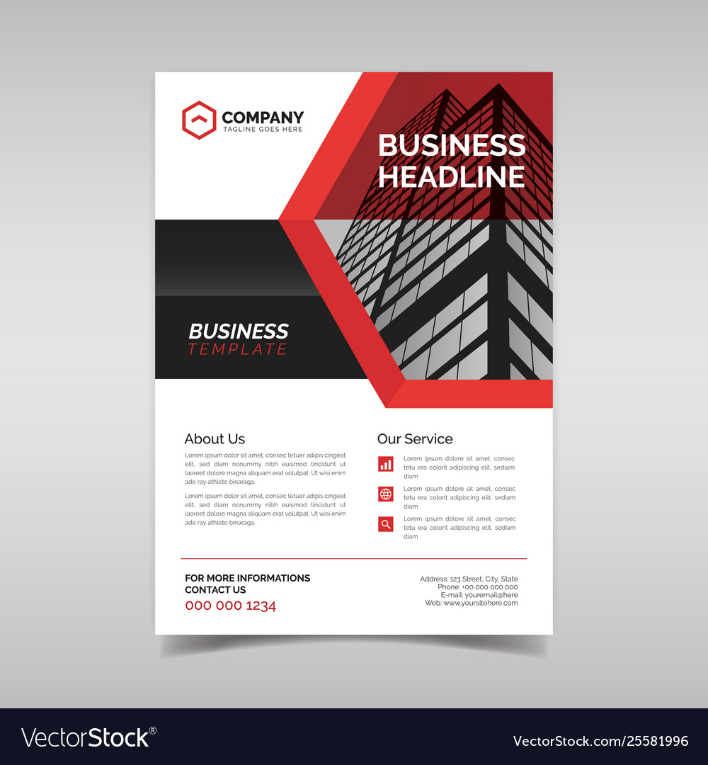 Corporate Business Flyer Template Royalty Free Vector Image