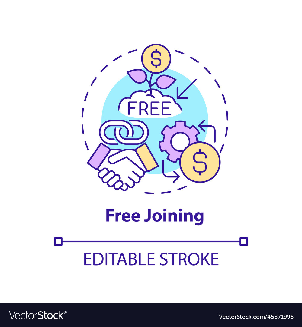 Free joining concept icon Royalty Free Vector Image