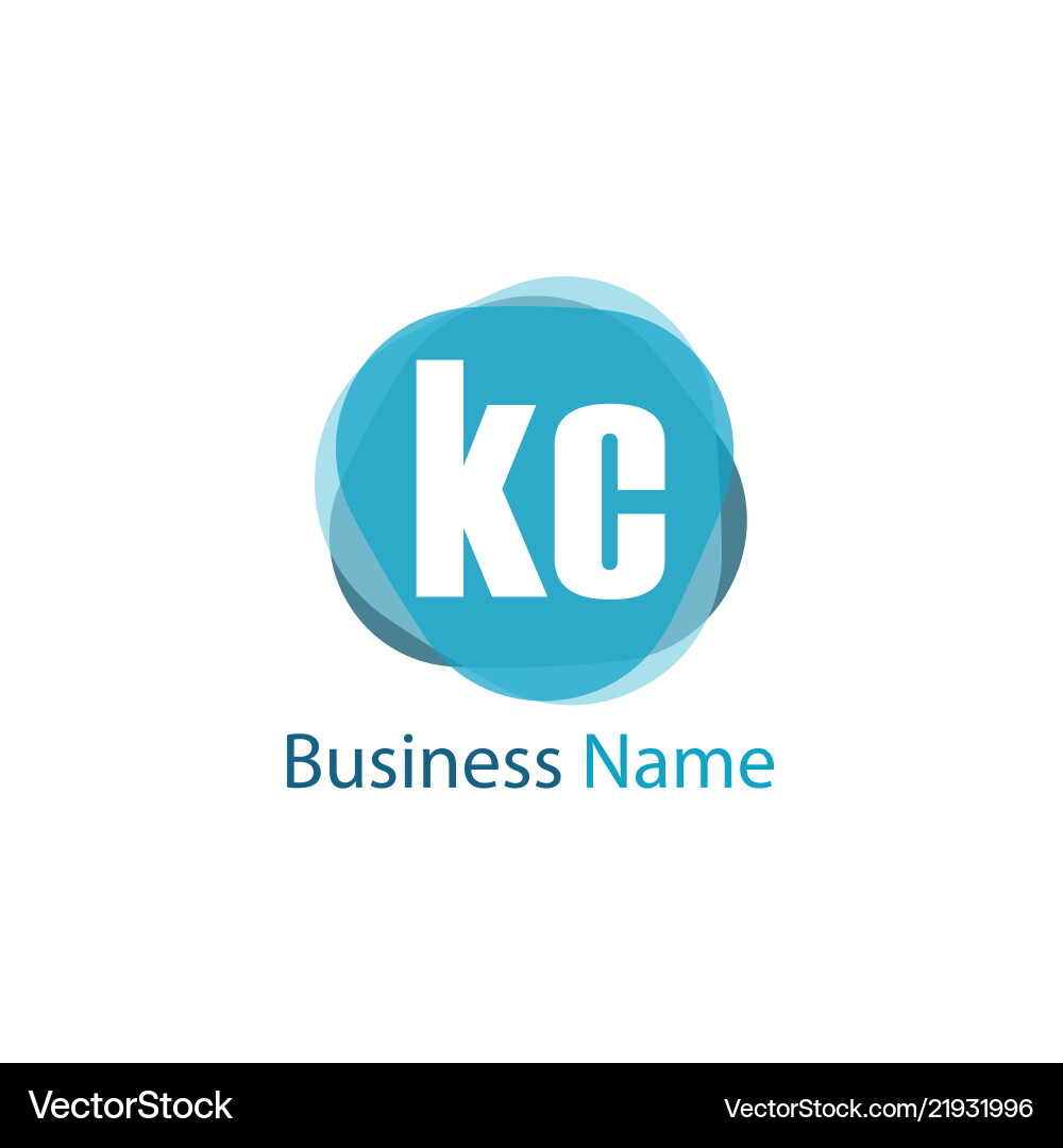 Initial letter kc logo template design Royalty Free Vector