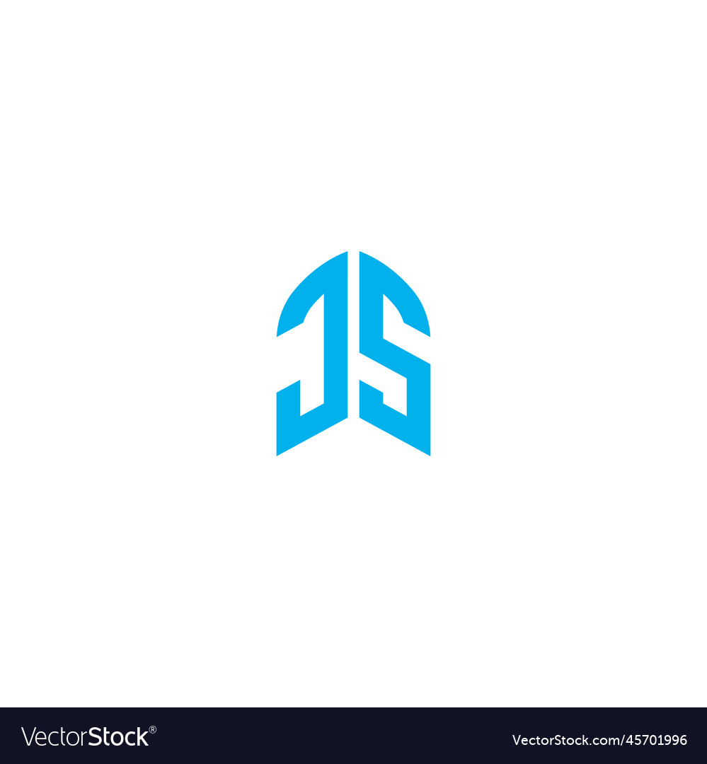 Letter js initial logo design template Royalty Free Vector