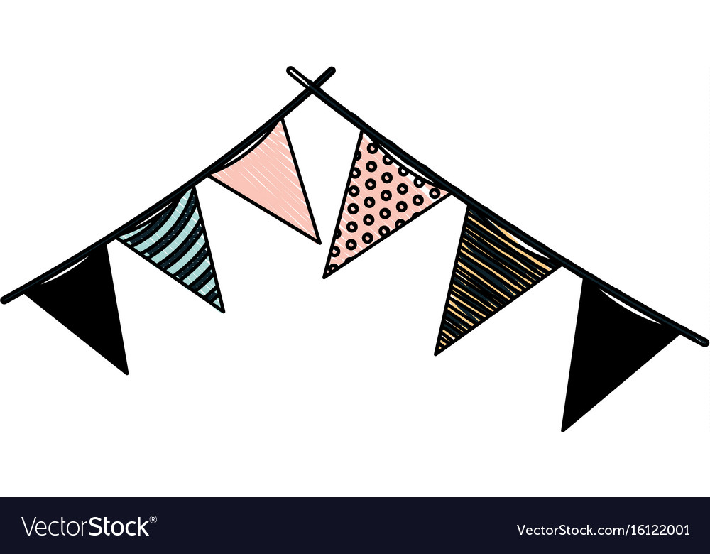 Crayon silhouette multicolored decorative pair Vector Image
