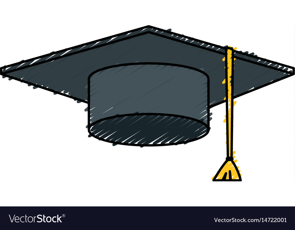 Hat graduation isolated icon Royalty Free Vector Image