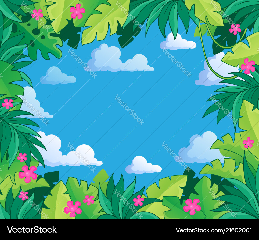 Image with jungle theme 2 Royalty Free Vector Image