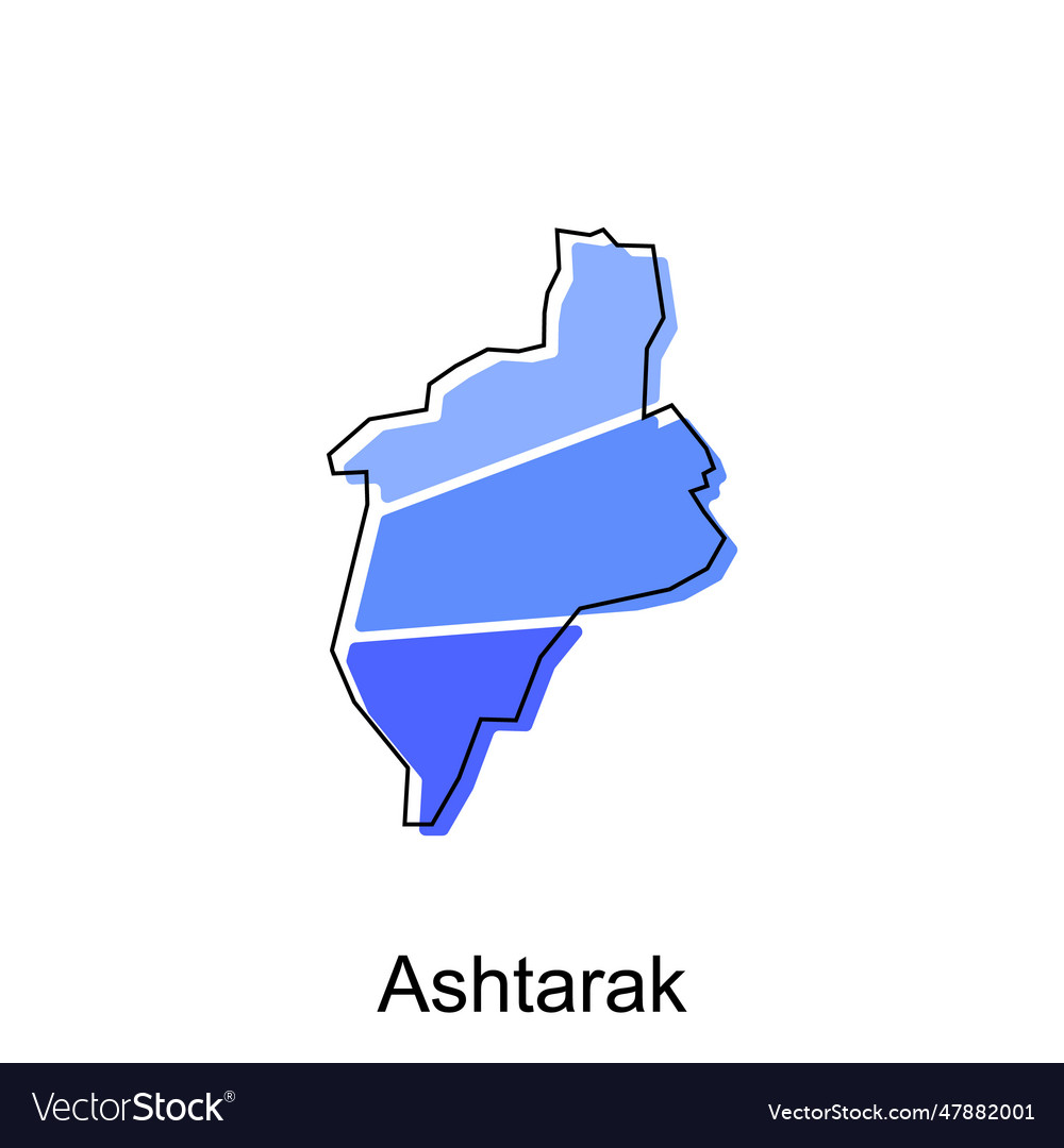 Map Of The Ashtarak Borders Design Template Vector Image