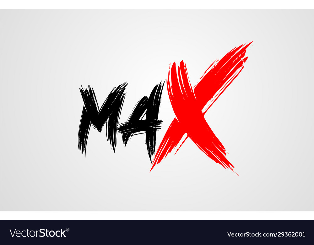 Max grunge brush stroke word text for typography Vector Image
