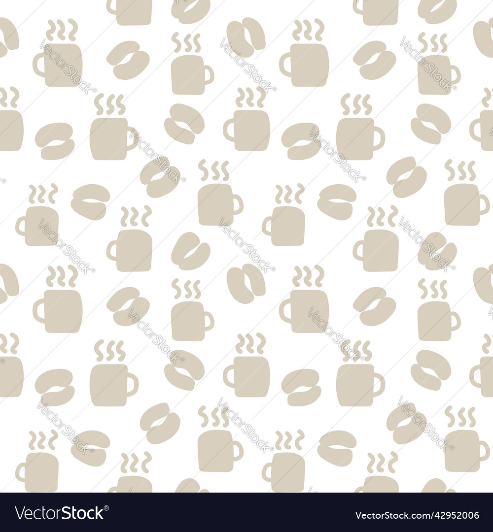 Coffee Cups Seamless Pattern Design Royalty Free Vector 8518