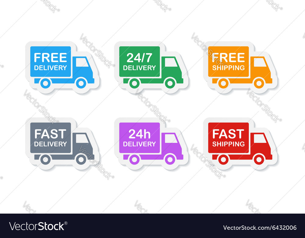 Delivery icons Royalty Free Vector Image - VectorStock